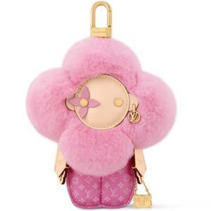 LV Pink Monogram fashionista bag charm Vivienne Keychain